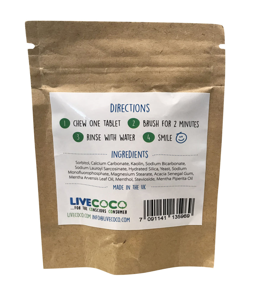 Zero Waste Toothpaste Tablets - Fresh Peppermint