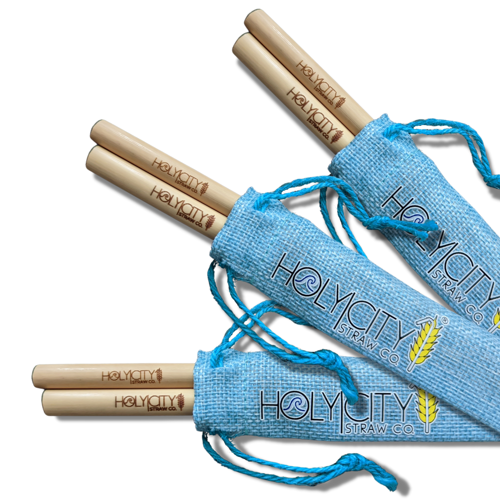 Two Straw/Pouch Combo - Holy City Straw Co. - 3 Pack