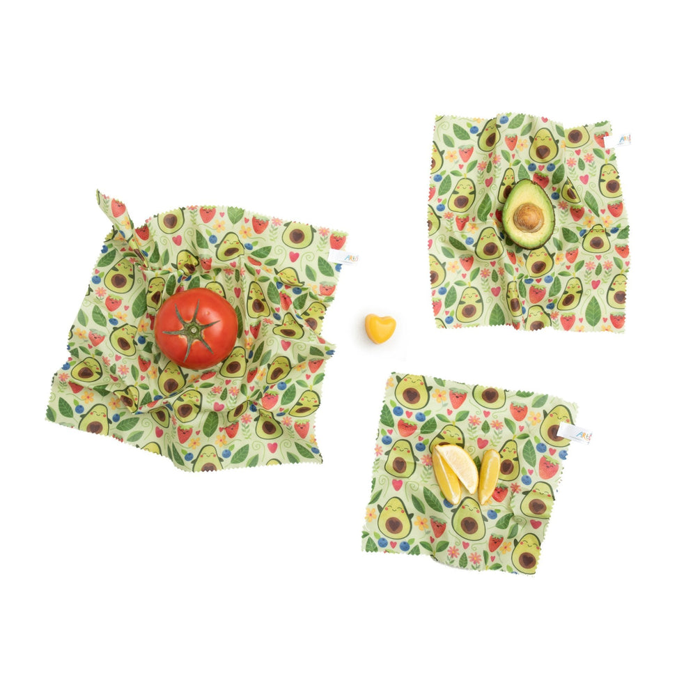 Beeswax Wraps -  Avocado (Set of 3)