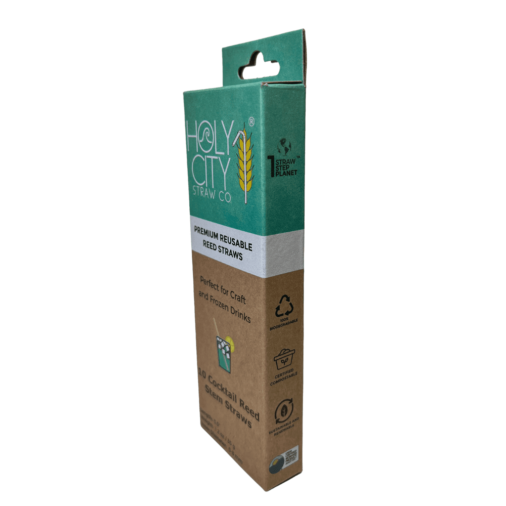 Cocktail Reed Stem Drinking Straws | Inner pack | 20 x 10ct. Boxes