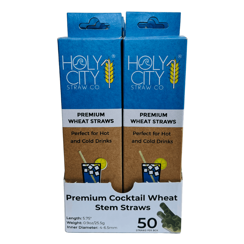 Cocktail Wheat Stem Drinking Straws | Inner Pack | 10 x 50ct. Boxes