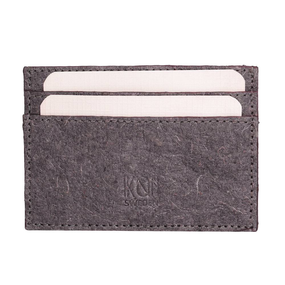 Coconut Leather Card Holder - Dark Grey