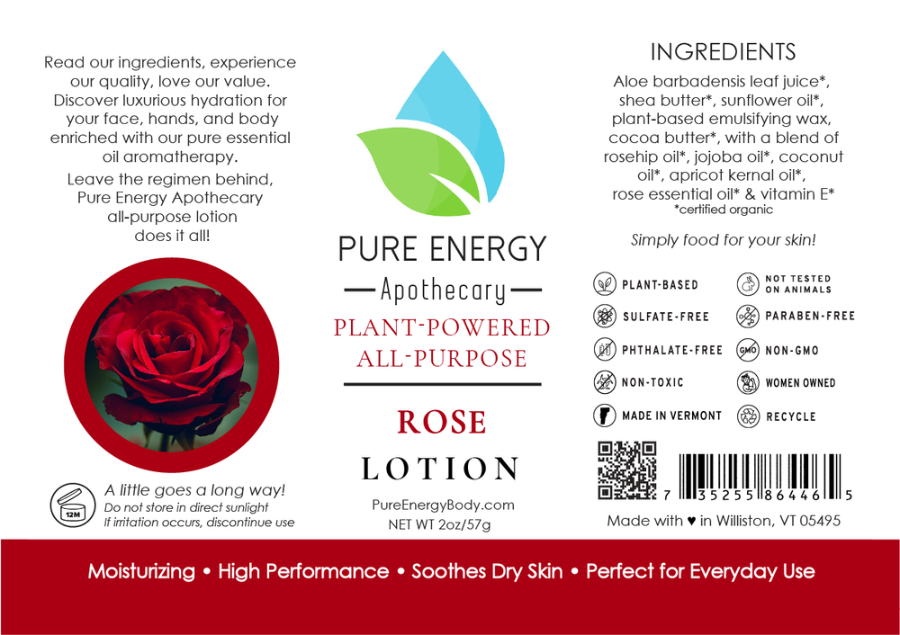 Natural Body Lotion (Rose)