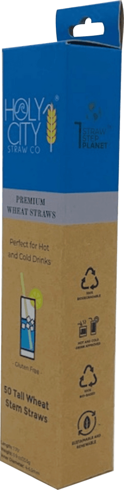 Tall Wheat Drinking Straws | Inner Pack | 10 x 50ct. Boxes