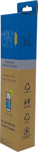 Tall Wheat Drinking Straws | Inner Pack | 10 x 50ct. Boxes