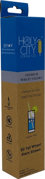 Tall Wheat Drinking Straws | Inner Pack | 10 x 50ct. Boxes