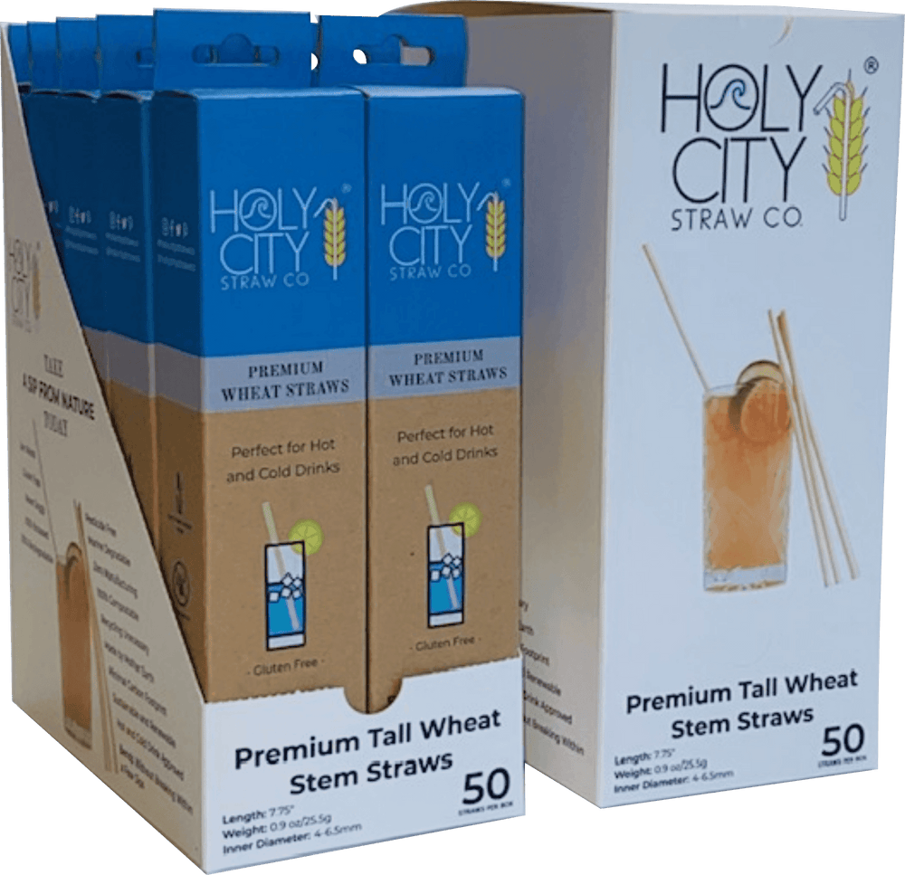 Tall Wheat Drinking Straws | Inner Pack | 10 x 50ct. Boxes