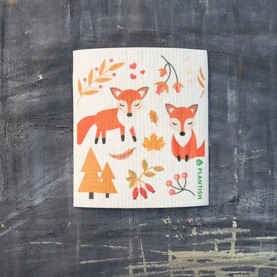 Foxes - Swedish Sponge Cloth