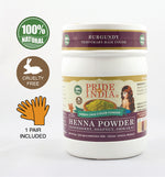 Herbal Henna Hair Color Powder w/ Gloves - Burgundy, Half Pound (8oz - 227gm) Jar