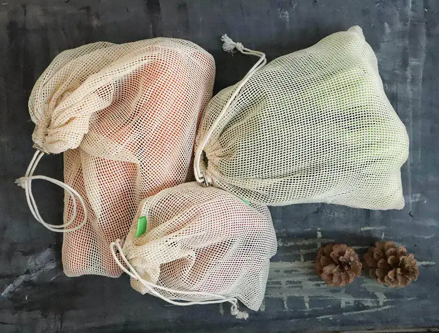 Set of 3 Organic Cotton Produce Bags