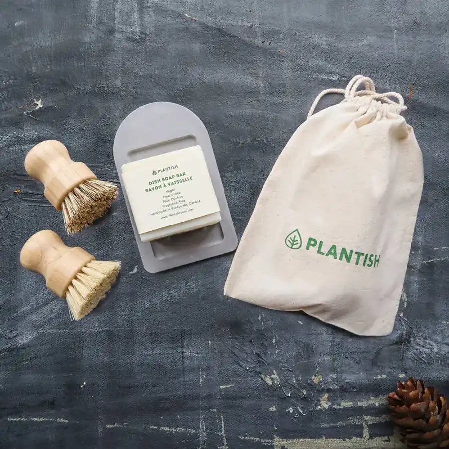 Zero Waste Dish Soap Set - Hand Brush Kit