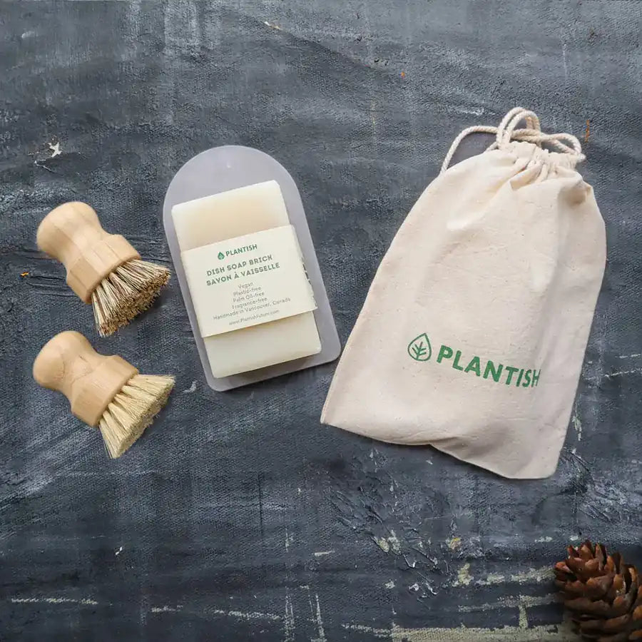 Zero Waste Dish Soap Set - Hand Brush Kit